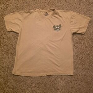 Newport Blue Mens XL Tan Ride Loud Ride Proud Motorcycle Graphic T-Shirt Khaki